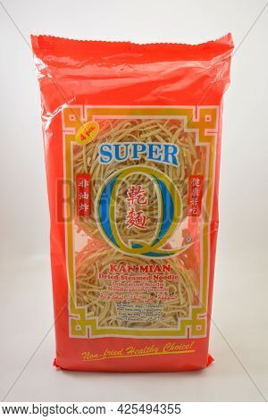 Manila, Ph - July 1 - Super Q Kan Mian Dry Steamed Noodle On July 1, 2021 In Manila, Philippines.