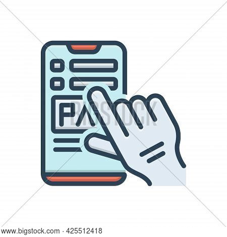 Color Illustration Icon For Payment Salary Pay Wage Emolument Pay-packet