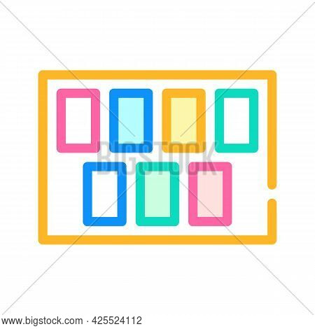 Luscher Test Color Icon Vector. Luscher Test Sign. Isolated Symbol Illustration