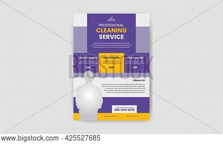 Fully Editable Cleaning Service Flyer Template Design. Home Cleaning Business Marketing Square Flyer