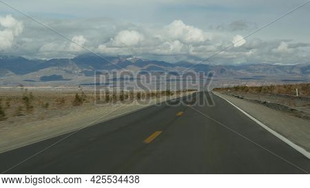 Road Trip To Death Valley, Driving Auto In California, Usa. Hitchhiking Traveling In America. Highwa