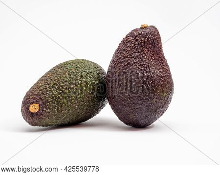 Ripe Avocado Isolated On A White Background. Healthy Lifestyle Concept.