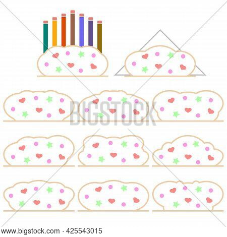 Set Of Wooden Pencil, Pen And Napkin Holder Templates. Layouts And Ideas For Laser Cutting And Milli
