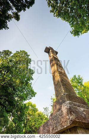 Looking Up At Dead Mans' Plack,harewood Forest,hampshire,united Kingdom.
