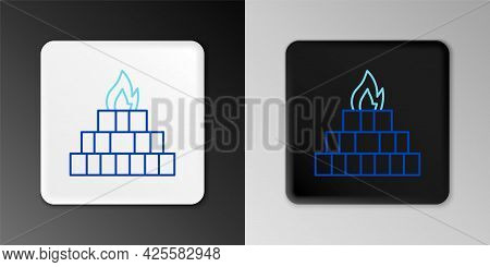 Line Yagna Icon Isolated On Grey Background. Colorful Outline Concept. Vector