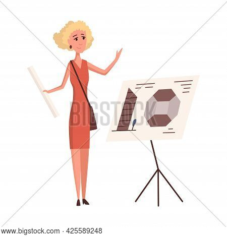Builder Or Architect. Professional Character. Fename Engineer Thinking Present New Project Isolated 