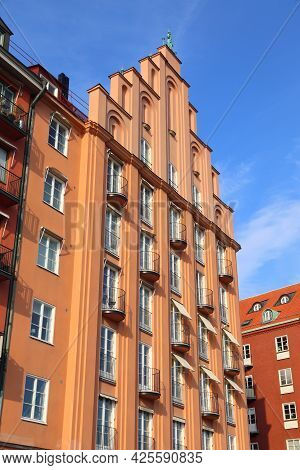 Norr Malastrand Street Architecture At Kungsholmen Island, Stockholm, Sweden.