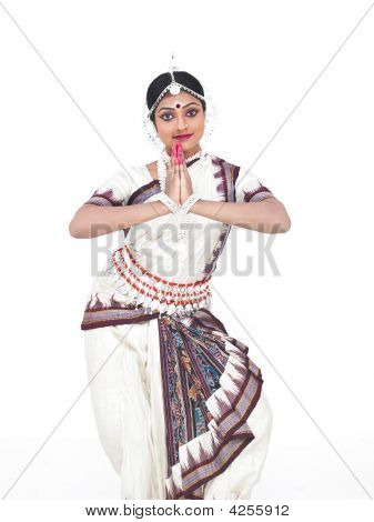 클래식 여성 Odissi 댄서