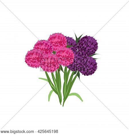 Autumn Bouquet Chrysanthemum September Flowers In Pink