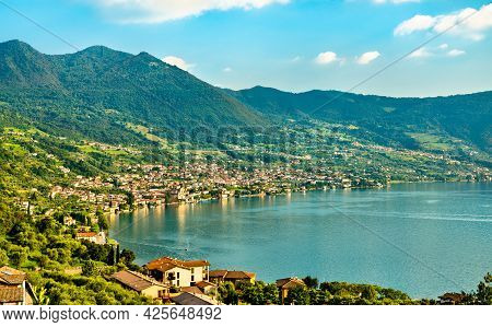 View Of Lake Iseo In Lombardy, Italy