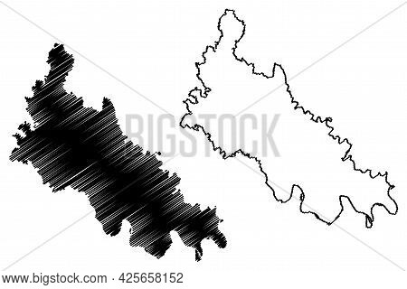 Lodi Province (italy, Italian Republic, Lombardy Region) Map Vector Illustration, Scribble Sketch Pr