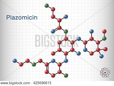 Plazomicin, Molecule. It Is Aminoglycoside Antibiotic Used For Urinary Tract Infections Or Pyeloneph