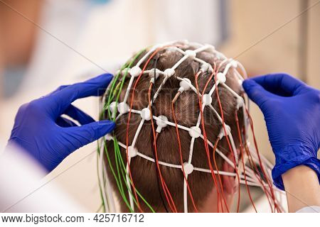 Patient Brain Testing Using Encephalography At Medical Center