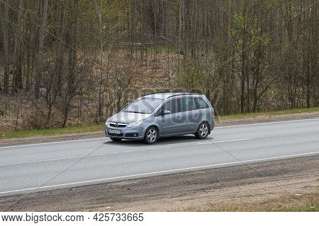 Ruzayevsky District, Mordovia, Russia - May 08, 2021: The Opel Zafira On The Intercity Road.