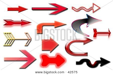 Design elemek - piros nyilak