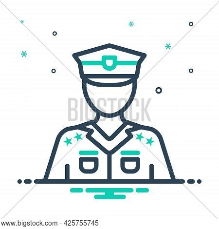 Mix Icon For Police Police-force Constabulary Person Law Guard
