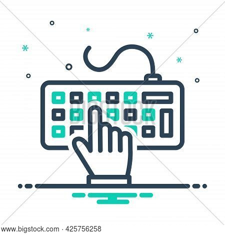 Mix Icon For Keypress Button Keyboard Computer Hardware Technology Touch