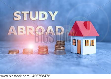Conceptual Caption Study Abroad. Concept Meaning Pursuing Educational Opportunities In A Foreign Cou
