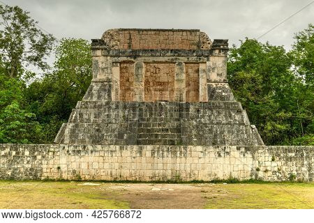 The Grand Ball Court Of Chichen Itza Archaeological Site In Yucatan, Mexico.