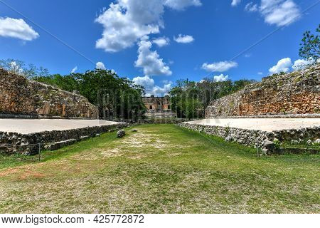 Ball Court On The Territory Of The Uxmal Archeological And Historical Site, Ancient City, Representa