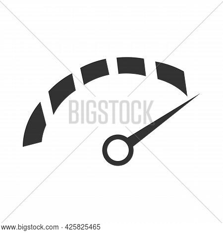 Speedometer, Scale Meter Reader, Vector Icon For Cars And Industrial. General Indicators With Needle