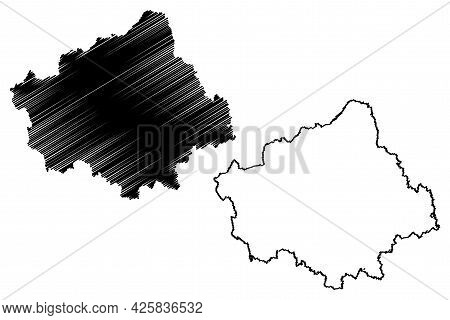Treviso Province (italy, Italian Republic, Veneto Or Venetia Region) Map Vector Illustration, Scribb