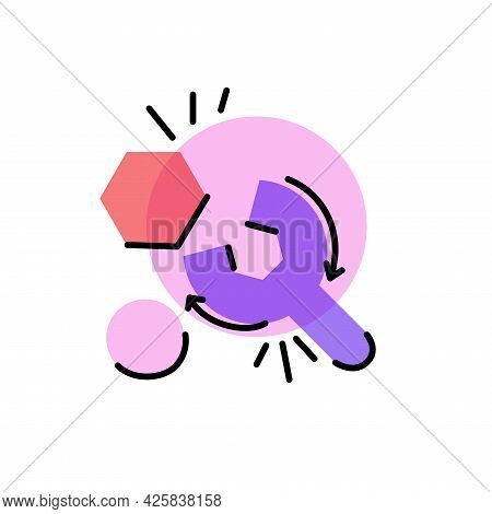 Rebrand. Vector Icon In Bold Line Style