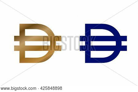 Dai Stablecoin Cryptocurrency Symbol Golden Coin Illustration