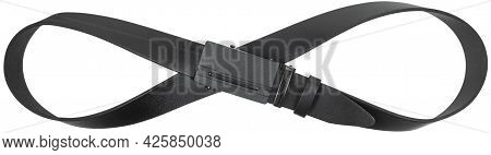 Mens Belt In Form Of Infinity Sign Isolated On White Background