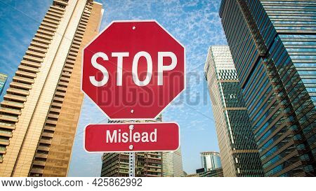 Street Sign The Direction Way To Consultation Versus Mislead