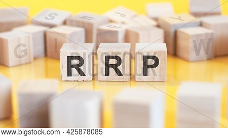Word Rrp Written On Wood Blocks, Concept