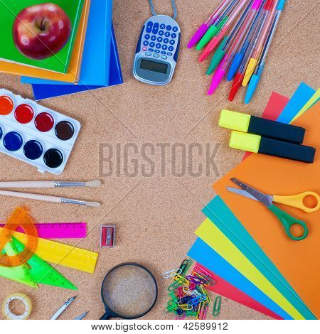 Blick auf die Office-Tools auf Cork Board