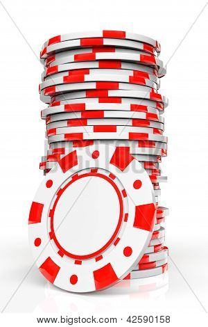 Red Casino Chips