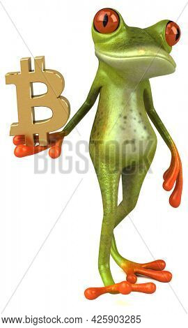 Fun frog - 3D Illustration