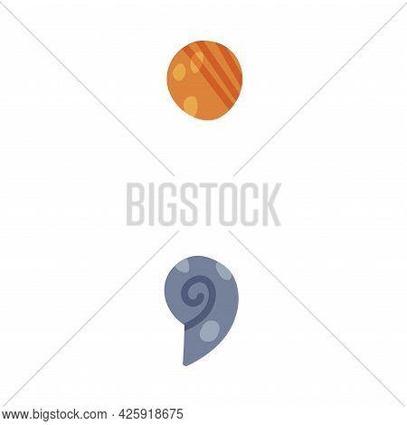 Dinosaur Dot And Comma As Punctuation Marks Vector Illustration
