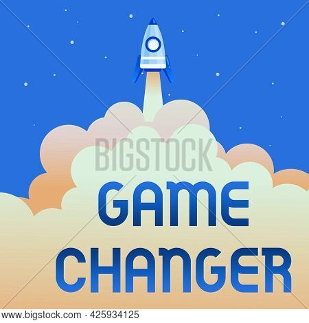 Conceptual Caption Game Changer. Business Concept Sports Data Scorekeeper Gamestreams Live Scores Te