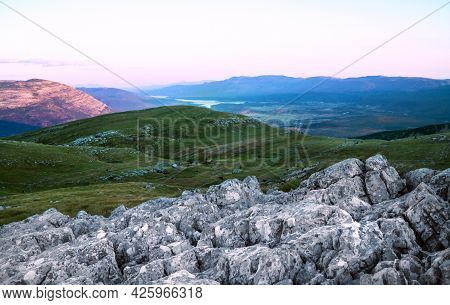 Landscape View From Sinjal Or Dinara (1831 M) Mountain - The Highest Point Of Croatia In The Dinaric
