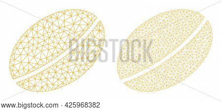 Mesh Vector Wheet Seed Icons. Mesh Wireframe Wheet Seed Images In Low Poly Style With Organized Tria