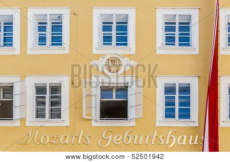 Mozart's Birthplace (mozarts Geburtshaus) At Salzburg, Austria