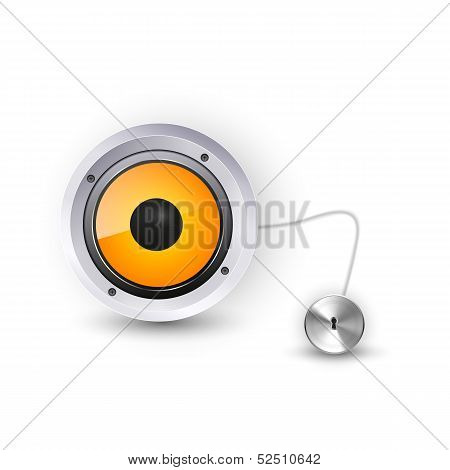 Vector Abstract Background Speaker Icon