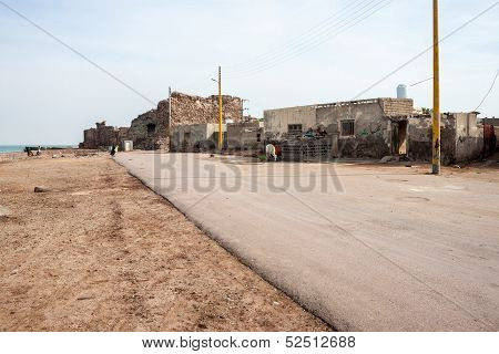 Dirty road in Hormoz village