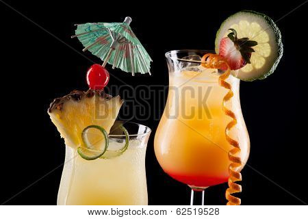 Tequila Sunrise, And Bahama Mama Cocktails - Most Popular Cocktails Series