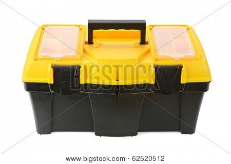 Tool box isolated on white background                                    