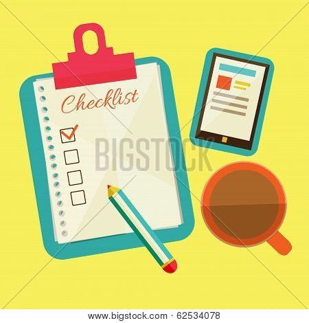 Vector illustration of check list