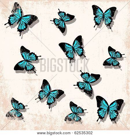 Vintage Butterfly Backgrounnd