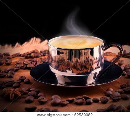 cup of Coffee with beans