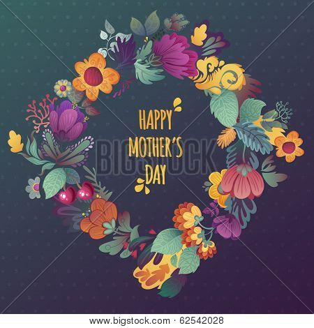 Romantic Summer and Mother's Day Spring ans Summer Greeting Card