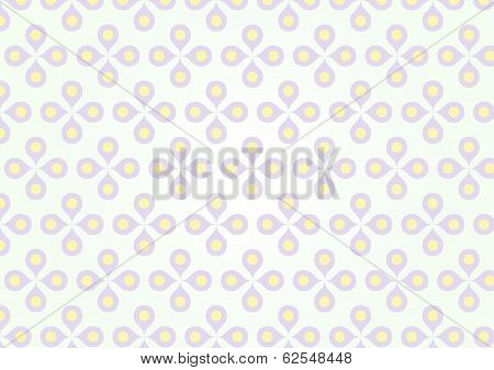 Sweet Purple Flower And Yellow Pollen On Pastel Color