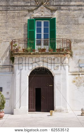 Historical palace. Montescaglioso. Basilicata. Italy.