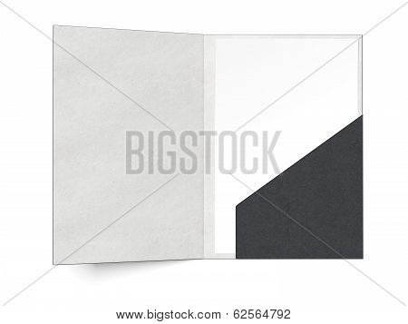 black folder with a sheet